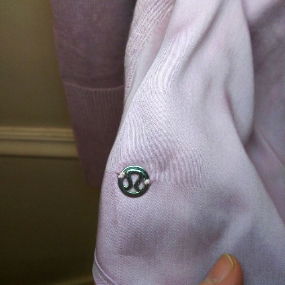 LAST- CHANCE Lululemon Still At Ease Lavender Cashmere Criss-Cross Back Sweater - Picture 3 of 6